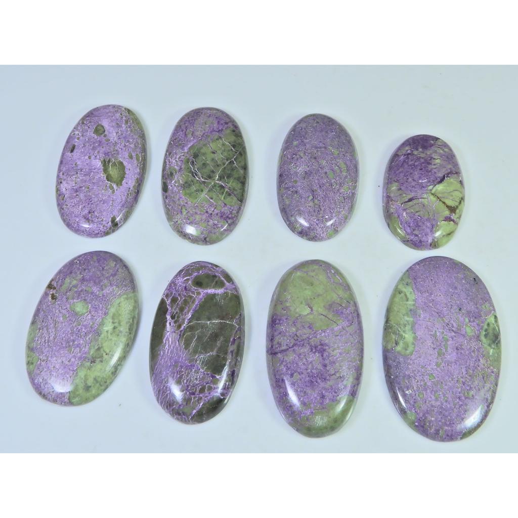 319Cts. Natural Stichtite Oval Shape Cabochon Loose Gemstone 08 Pcs Lot C-1222