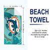 Miami Dolphins Logos Print Beach Towel, Large Soft Quick Dry Towel for Beach Camping Swimming