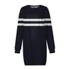 Women's Round Neck Striped Graphic Long Sleeve Hip Dress Sweater Dress
