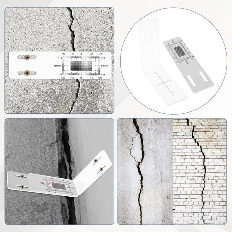 L Shape Acrylic Ruler Crack Monitoring Record for Detection Tracking Building Internal External Wall Crack Monitoring Tool