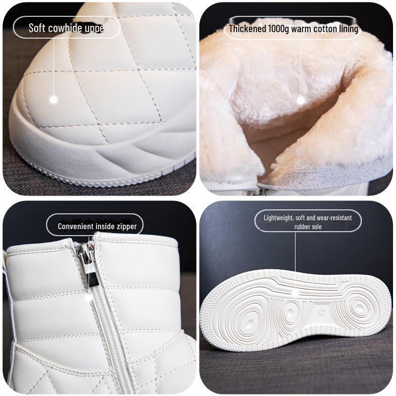 Damskor 2024 Vinter Sammet Tjocka Varma Snökängor - Kort Skaft, Stor Bomullsfyllning, Smal Passform.