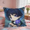 Wanderer Cute Genshin Impact Cushion Cover Square Short Plush Pillow Case Living Room Sofa Home Decor Funda X
