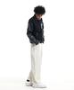 CREAM SODA LAB Front Catbrush Washed Cotton Elastic Waist Pants Ivory