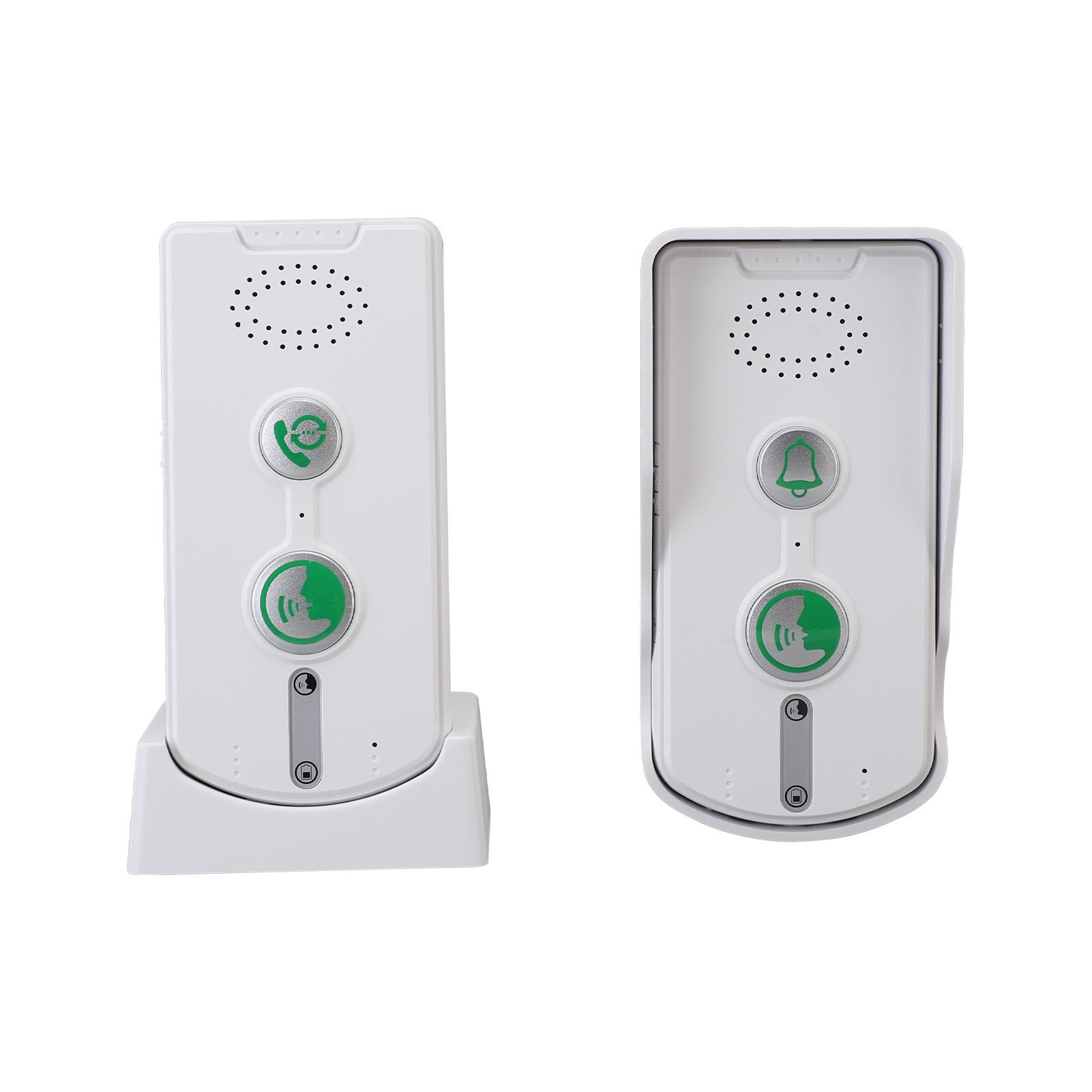 

Беспроводная домофонная система с дверным звонком, полнодуплексная связь, дальность 500 м 1640 футов, перезаряжаемый дверной звонок для домашней безопасности белый