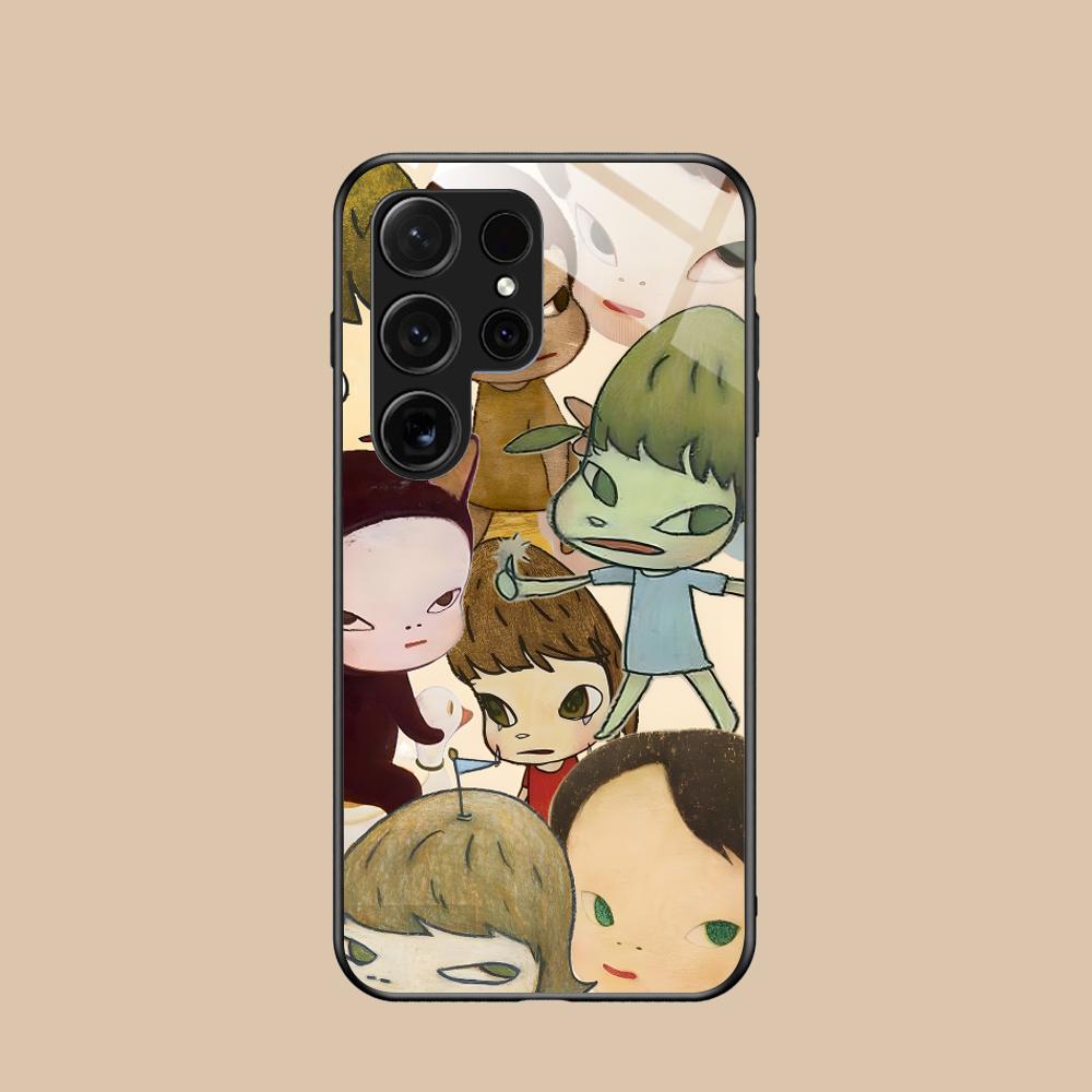 Anime Yoshitomo Nara Phone Case for Samsung Galaxy A56 55 54 53 52 51 36 35 34 23 16 15 5G Glass Colorful Cover Cover Smartphone