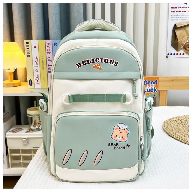 High Value College Style Fresh and Sweet Contrasting Color Splicing Backpack Junior High School Student Backpack