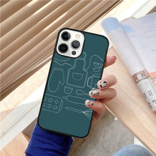 Love Baking Chef Knife Phone Case Back Cover for iPhone 17 Air 16 15 14 13 11 12 Pro Max Plus Shell Coque