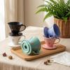 Hand-Painted Ceramic V60 Drip Coffee Filter Cup (1-4 Servings) with Handle