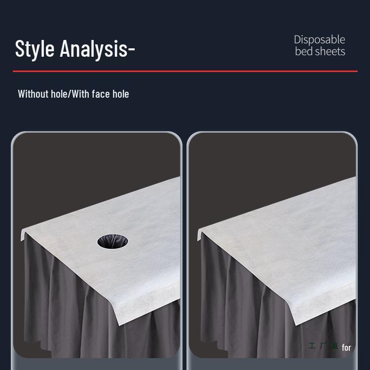 100 Disposable Waterproof & Oilproof Massage Bed Sheets with Hole – Breathable Non-woven Fabric