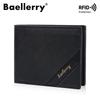 Baellerry RFID Anti Theft Protection Card Holder for Men Vintage Design Short Tri-fold Wallets Business Fashion Purse