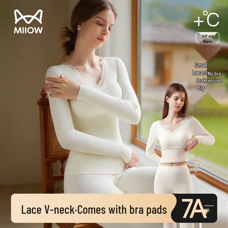 

Женский бесшовный термокомплект Mao Ren со встроенным бюстгальтером M