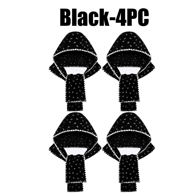 Korean Style Print Bow Hat Scarf Winter Warm Fleece Lined Cute Women Beanie Neck Warmer Integrated Fashion Accessory