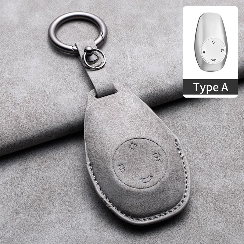 Kožený obal na klíč s dálkovým ovládáním pro auto pro Leapmotor t03 s01 c11 pro Leapmotor C01 T03 S01 C11 2023 Skořepina klíče od auta Fob Klíčenka