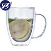 250/350/450 ml Przezroczysty kubek do kawy Podwójna ścianka Izolowany uchwyt Szklany kubek do picia Prezent na Boże Narodzenie