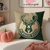 MMilwaukeeES BBucksS Cushion Cover Pillowcase Short Plush Invisible zipper Room Sofa Cushion Cover
