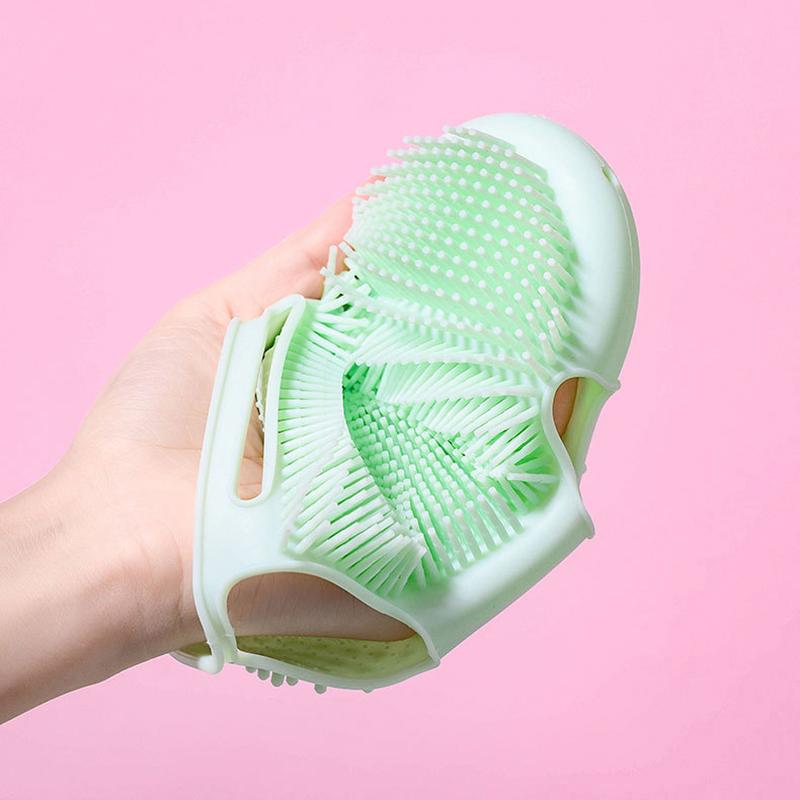 Silicone Bathing Brush Massager Shower Glove Cutin Removing Gloves Bath Brush Body Scrubber Body Exfoliating Skin Care Cleansing