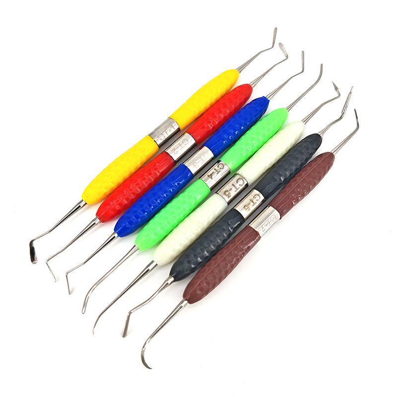 7PCS/set Dental Aesthetic Restoration Kit  Resin Filler Set Plastic Dresser Silicone Handle