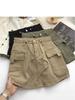 2024 Summer Korean Style Women's Retro High-Waisted Denim Mini Skirt with Side Drawstring Ties