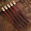 Auspicious Bamboo Chopsticks with Persimmon Design