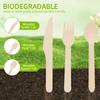 360Pcs Party Disposable Wooden Tableware Set Forks Spoons Knives Parties Wedding Cafes Environmentally Friendly Wooden Tableware