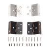 2Pcs Decorative Box Hing with Screw Three Folding Hinge Hardware for Door/Cabinet/Furniture/Vintage Jewelry Chest Bronze/silver