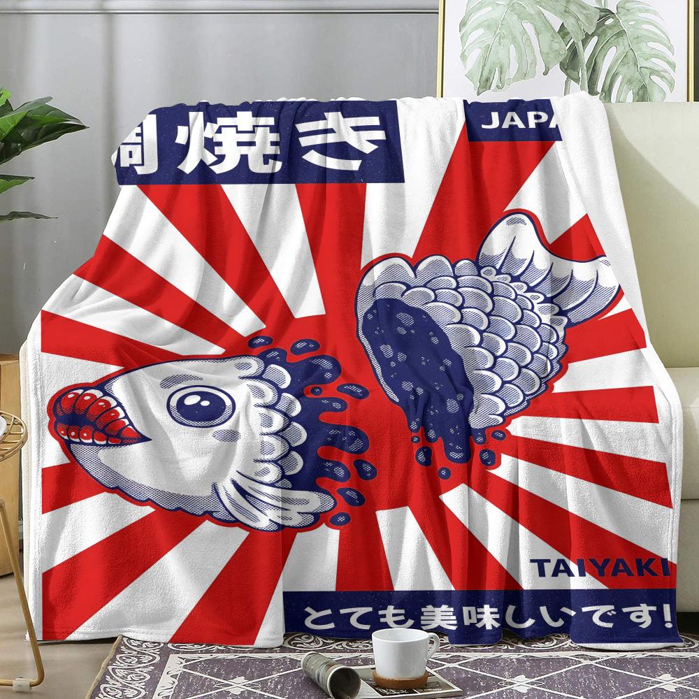 TAIYAKI Wurfdecke Weiche Flanell AC Decke Leicht für Sommer Nickerchen Gemütliche Decke für Sofa Bett Reisen Zuhause