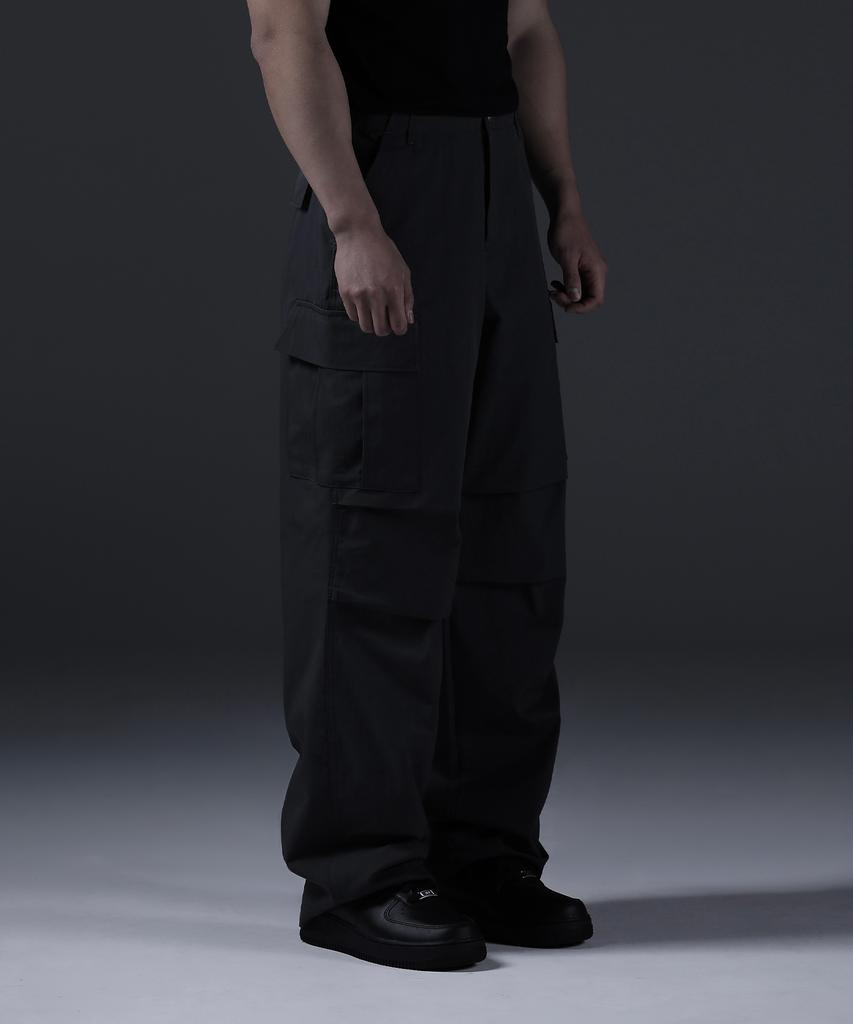 CARMID Glory Wide Curved Parachute Cargo Pants [Dark Gray]