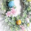 Easter Egg Wreath Decorative Garland Party Pendant Charm Household for Farmhouse Window Wall Door Decor