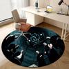1pc Home Office Outdoor Gift Circular Carpet - Industrial Style Design with Band Logo Print  for Living Room, Bedroom, or Patio AreaRC2788