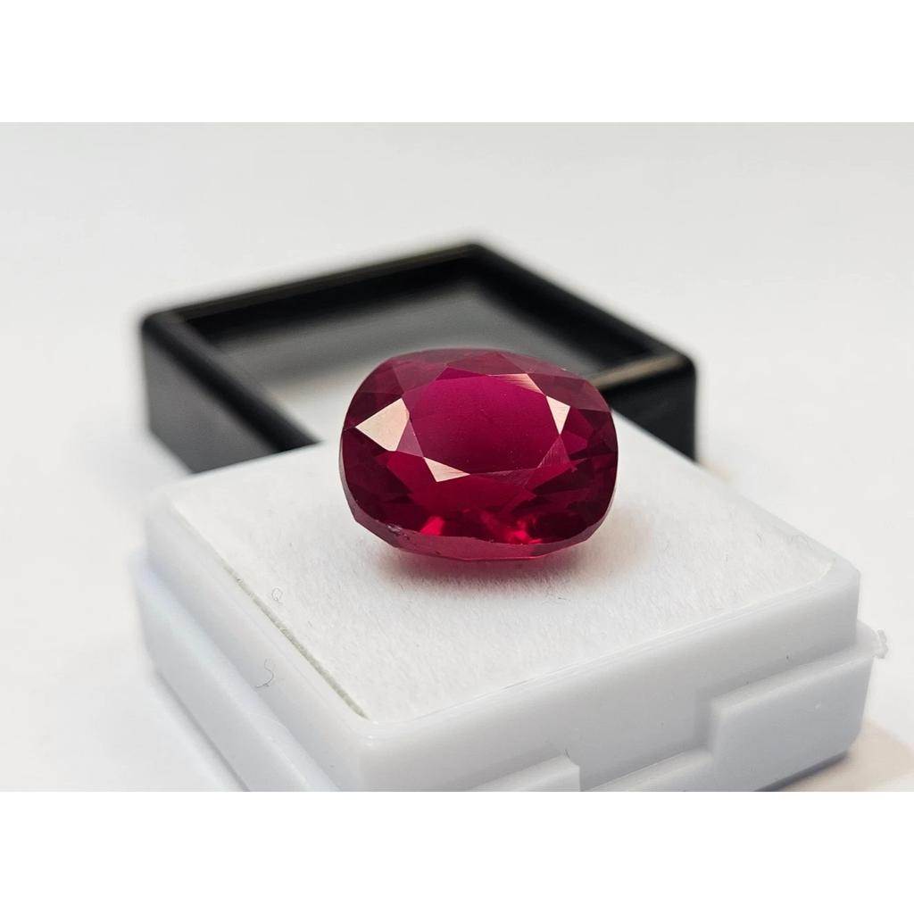 Stunning Mozambique Ruby Red 12-13 Ct Cushion Cut Certified Loose Gemstone
