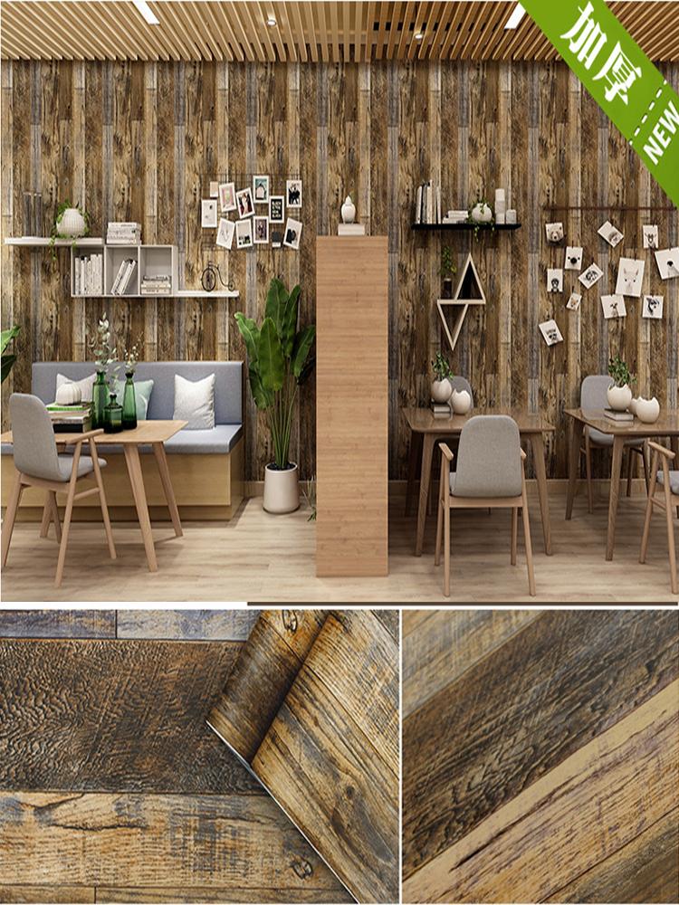Blue Imitation Wood Furniture Waterproof Sticker Cabinet  Countertop Shelf Decoration Self-adhesive Vinyl Wood Grain Wallpaper