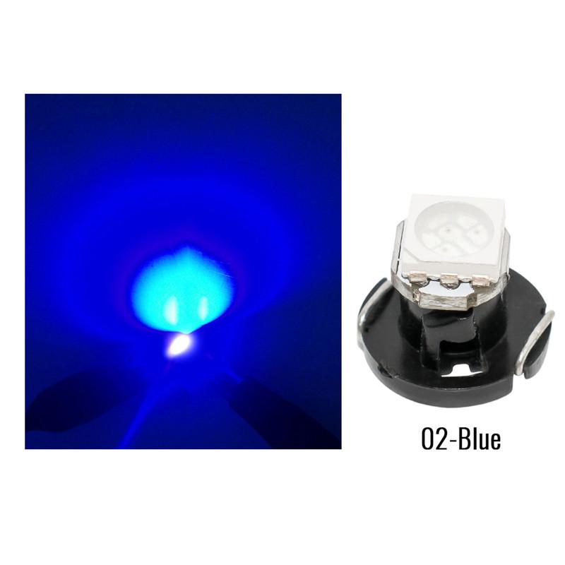 10 Stück T4.7 T4 5050 SMD LED Neo Wedge Armaturenbrett Instrumentencluster Licht Mode Auto Panel Anzeige Tacho Armaturenbrett Glühbirne 7 Farben#294303