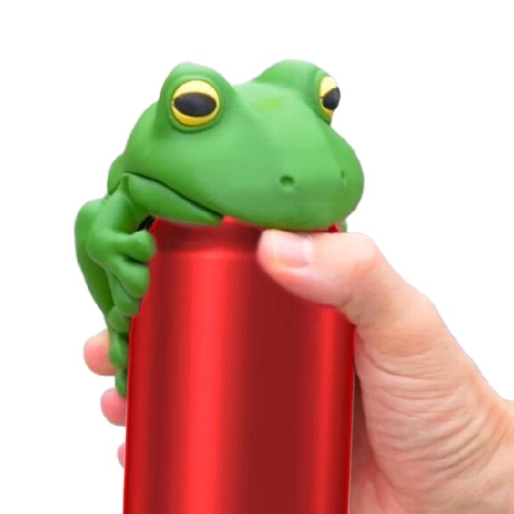 Funny Frogs Statue Drink Lid Decorative Waterproof Can Cover For Sodas Beers Party Decoration Supplies Summer Essential