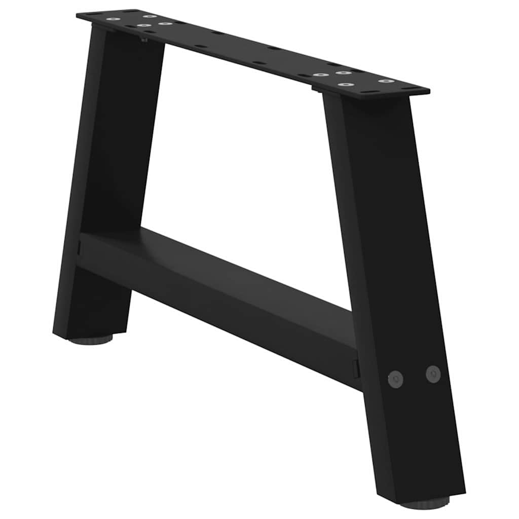 Vidaxl Coffee Table Legs, 2 Pcs, Black, 70X(30-31) Cm, Steel