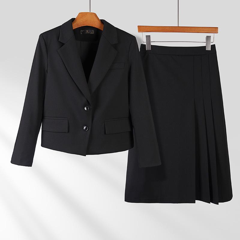 Early Autumn Professional Age-Defying Petite Interview Suit Set with Midi Skirt