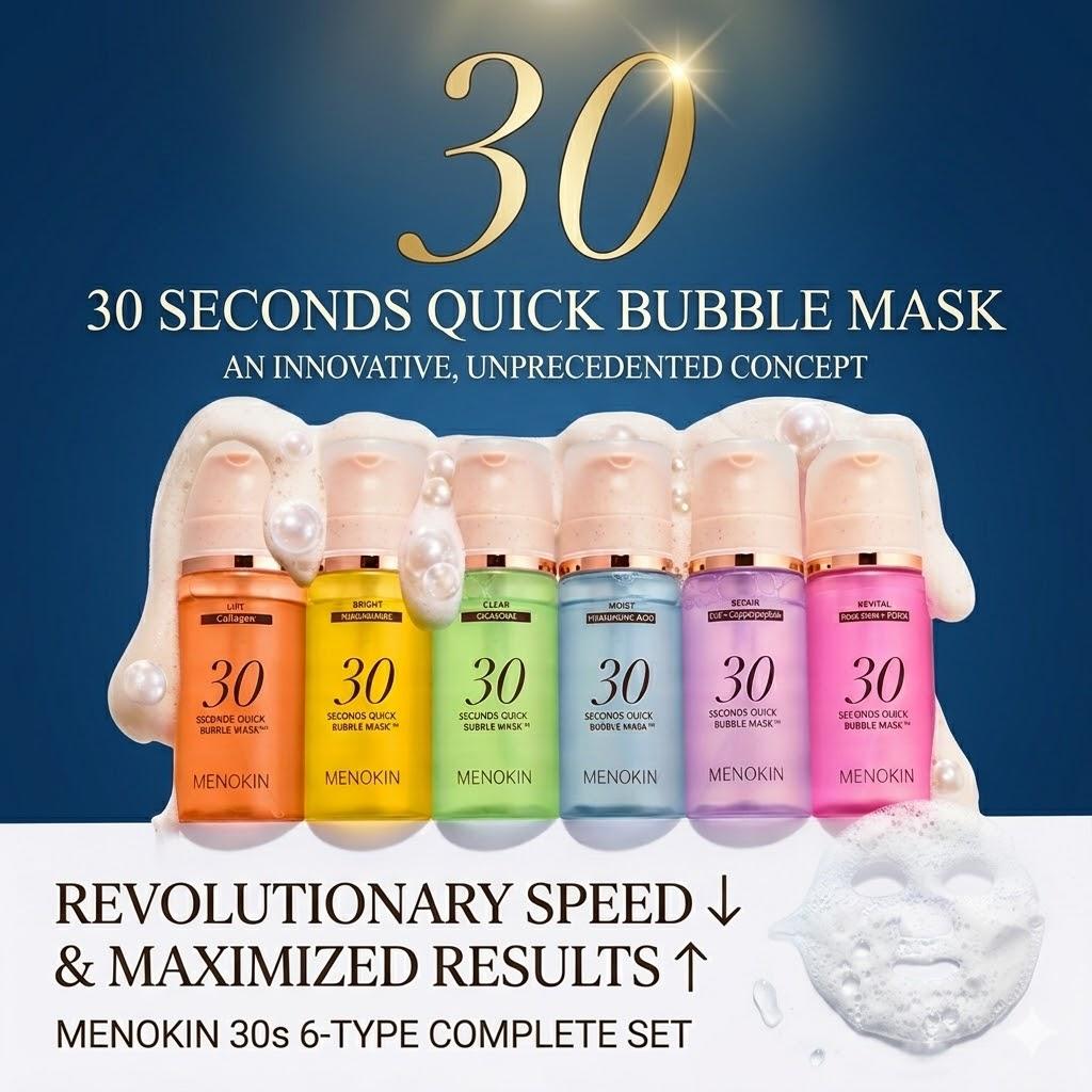 

[Menokin] 30-Second Quick Bubble Mask 95ml (6 Types) - High-Speed Intensive Mask Therapy | Olive s K-beauty 95ml, REPAIR