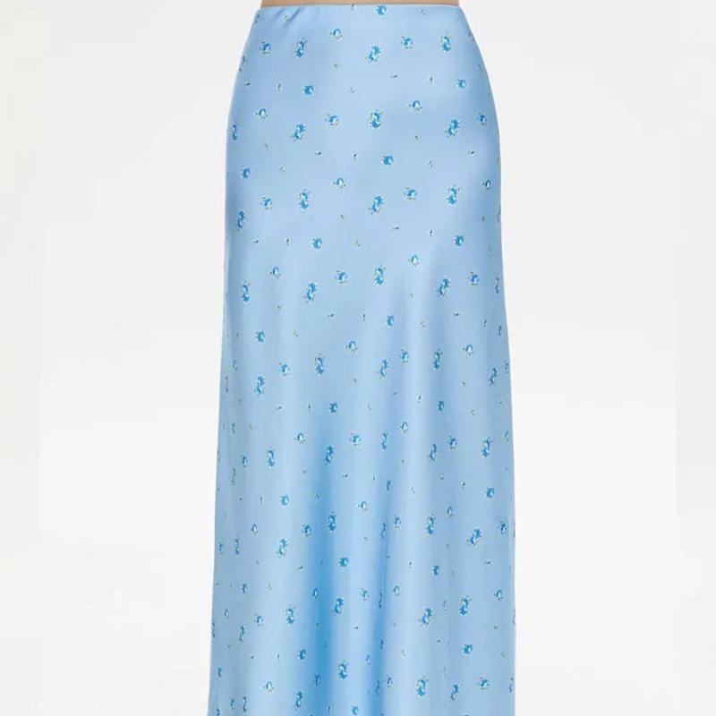 Tossy Summer Printed Fashion Long Skirt For Women High Waist Contrast Patchwork Slim Elegant Party Looks Ladies Y2k Maxi Skirt