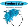 Luxurious Soft Feathered Hairpiece Flower Headwear Adjustable Headband for Halloween Festival Costume Coplay Party