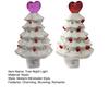 Valentine's Day Resin Tree Night Light Small Lighted Tree with Heart Topper for Bedroom Indoor Home Decor
