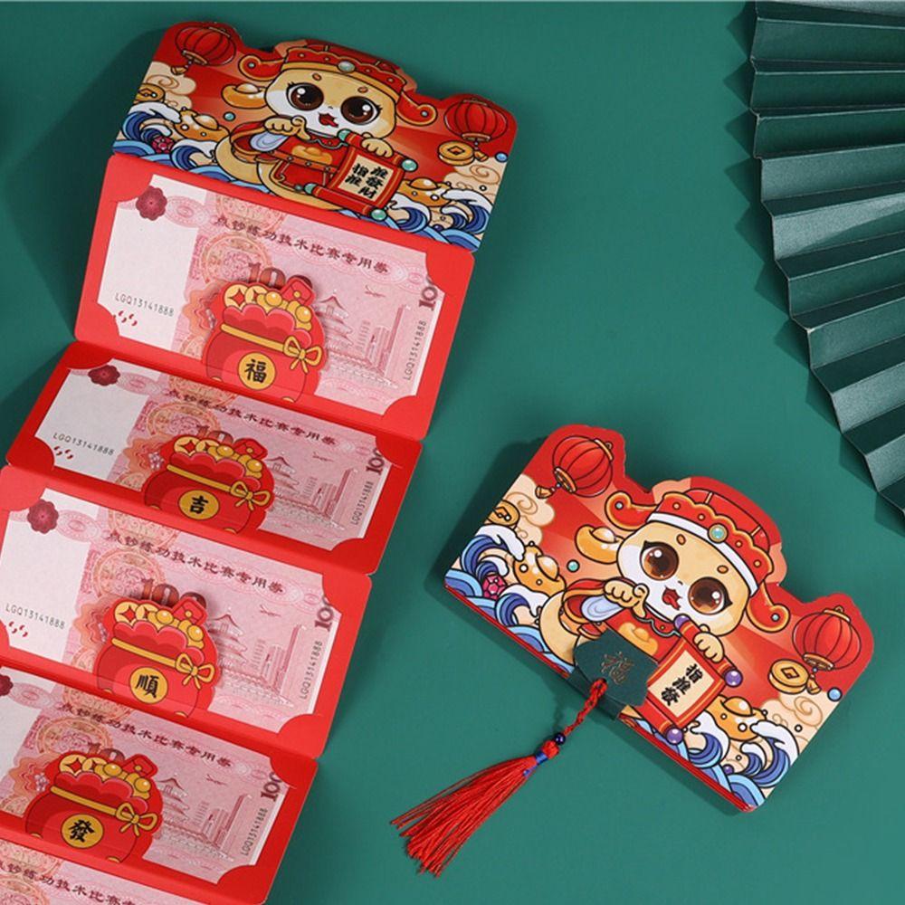 Paper Snake Year Folding Red Envelope Blessing Red Packet Cartoon Lucky Money Pockets Celebration