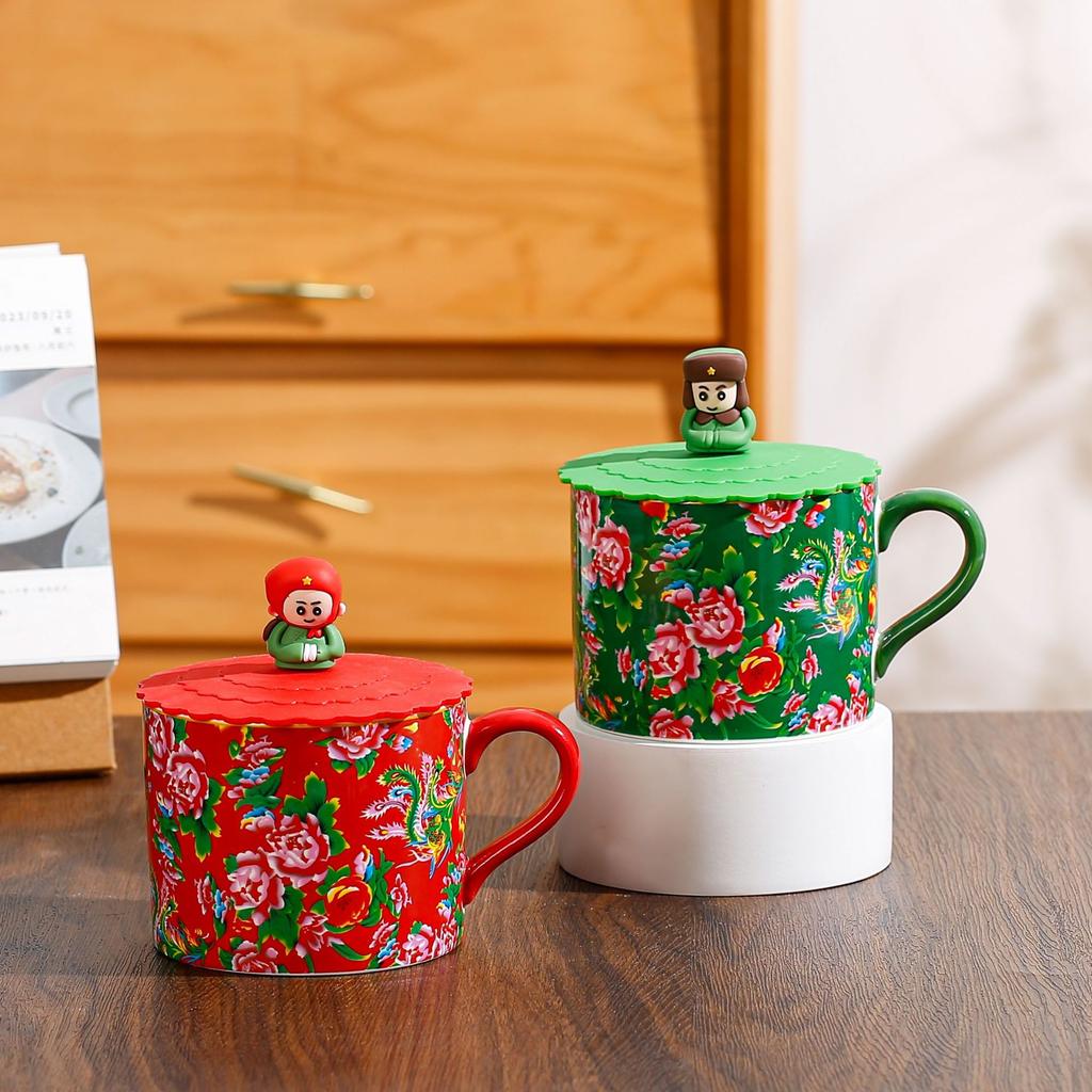 Kreativní Osobnost Jediný Hrnek Slavnostní Malý Květinový Keramický Hrnek s Uchem Dívka Pár Dárek Hrnek na Vodu Malý Dárek