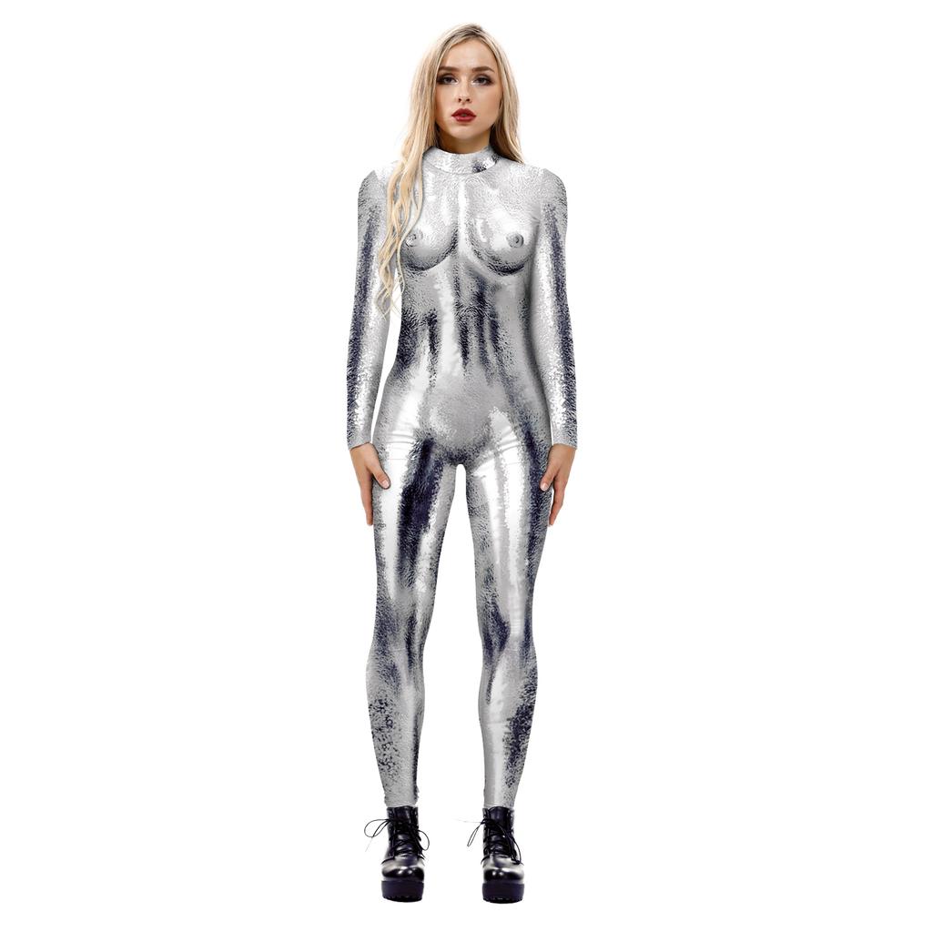 Body Skin Pattern 3D Printed Cosplay Costume Sexy Jumpsuit Bodysuit Adult Carnival Party Clothing S-XL Monos Mujer