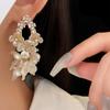Crystal Beach Earrings Exaggerated Petals Stud Earrings Flower Dangle Earrings  Ladies/Girls
