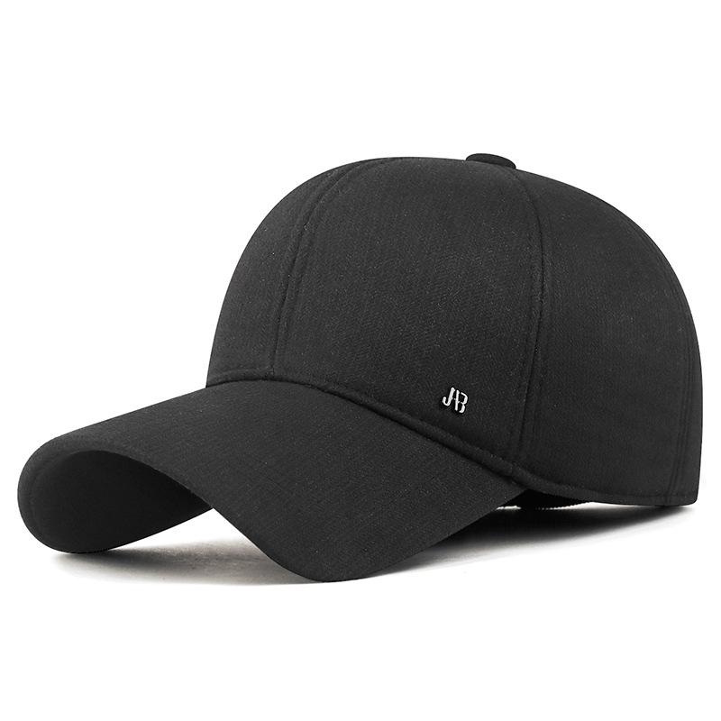 Mens Winter Warm Baseball Cap with Ear Flaps Simple Outdoor Dad Hat