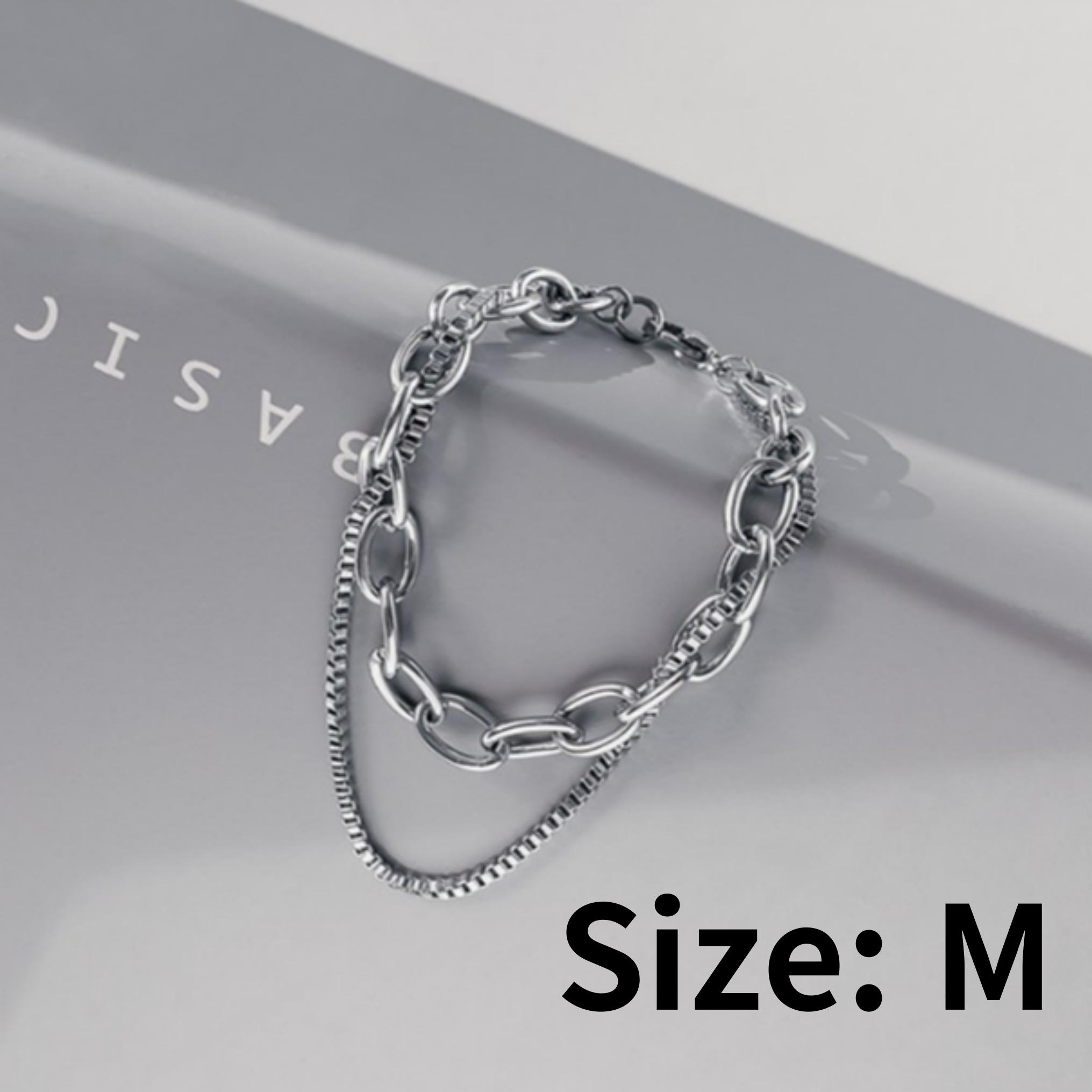 

Овальний багатошаровий ланцюжковий браслет M