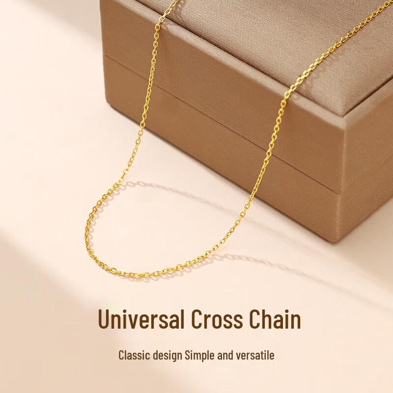 GLTEN Gold-Plated 925 Sterling Silver Cross Chain Necklace