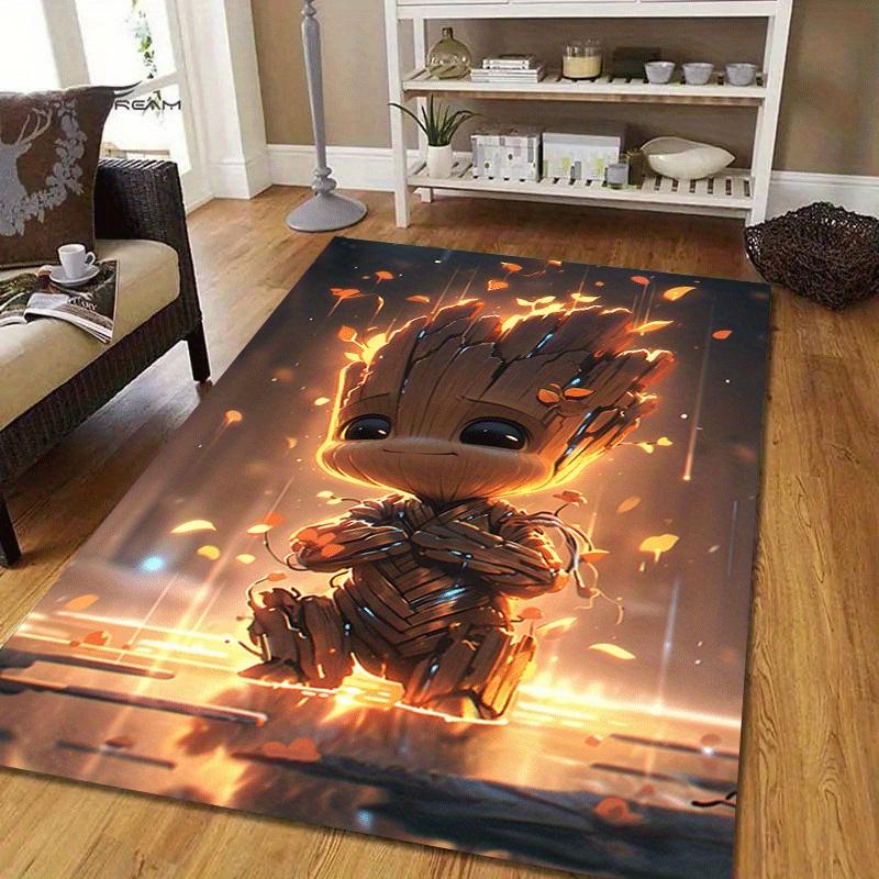 1pc Groot Pattern Area Rug Soft Flannel Floor Mat for Living Room,Office,Bedroom and Carpet,Sofa Coffee Table Floor Mat