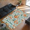 Fox Theme Crystal Velvet Floor Rug Personalized Custom Name Text Warm Carpet Home Decoration