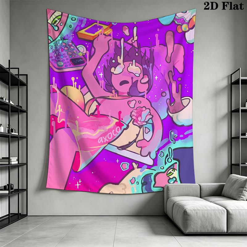 Vibrant Graffiti Style Pattern Home Decor Tapestry, Wall Hanging, Decorative RV Wall Cloth.MGT0918551