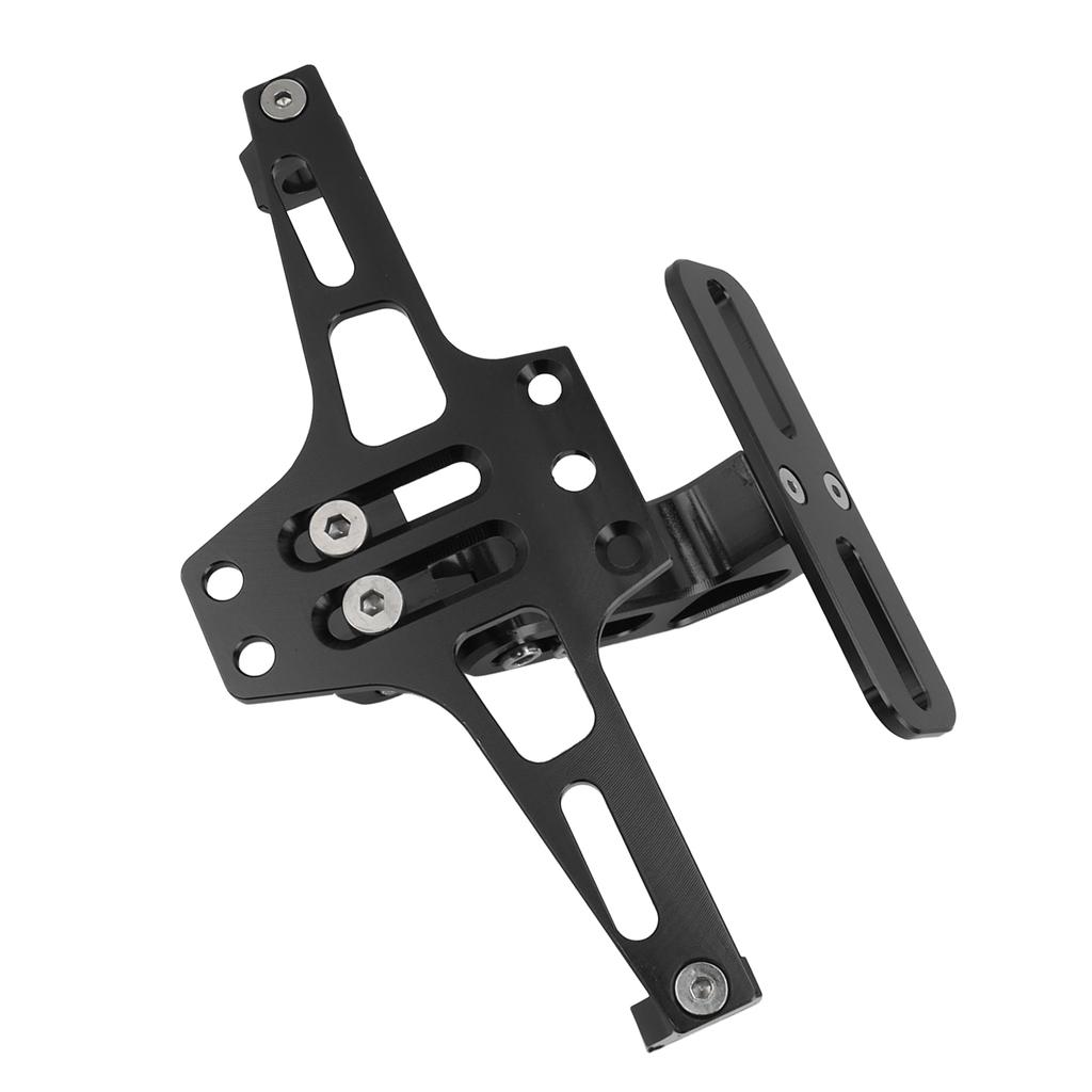 Motorcycle License Plate Bracket CNC Aluminium Alloy Universal Adjustable Motorcycle License Plate Holder Black